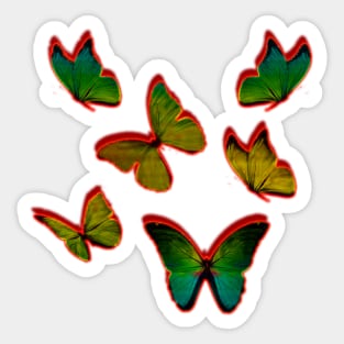 red batterfly Sticker